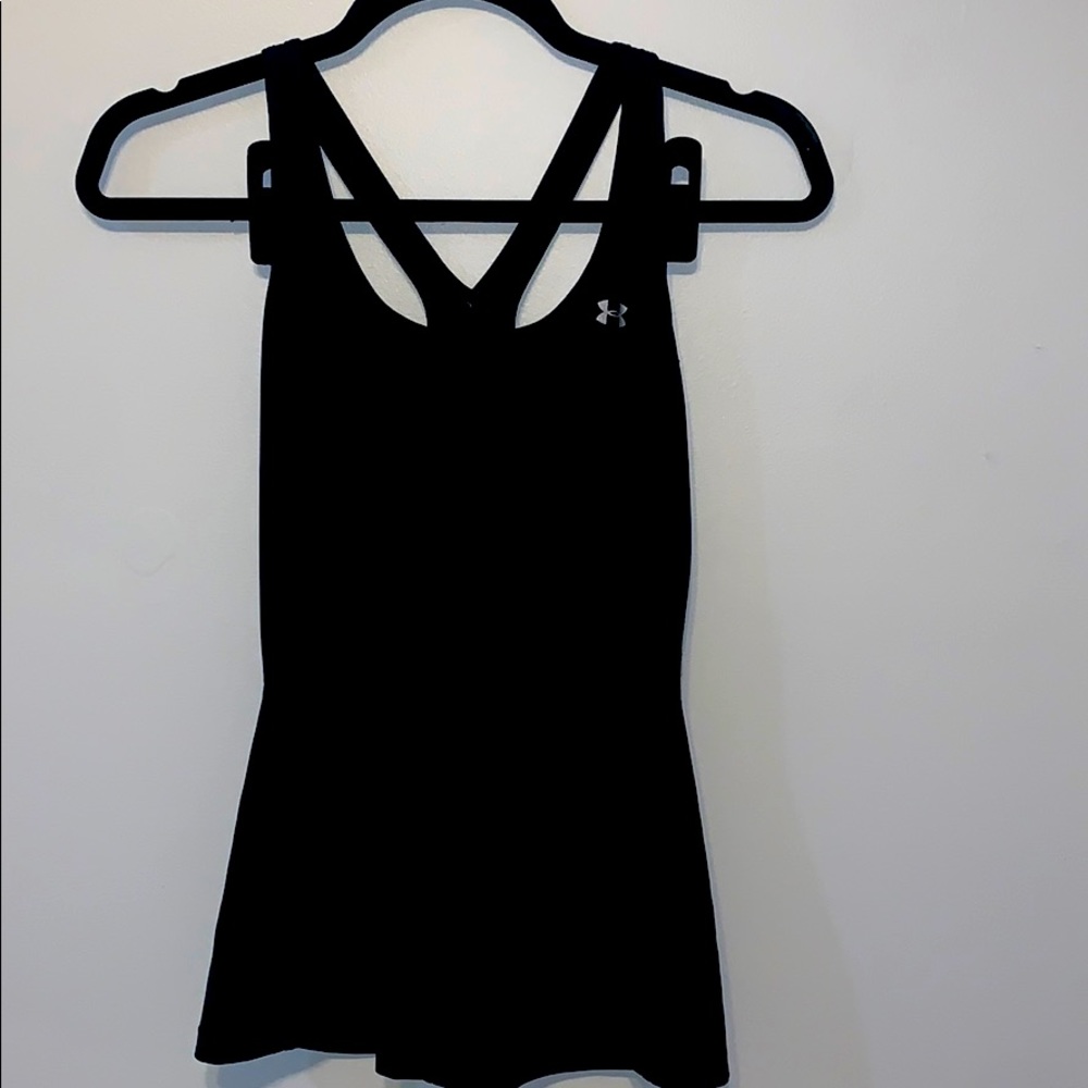 Under armour, black workout tank top